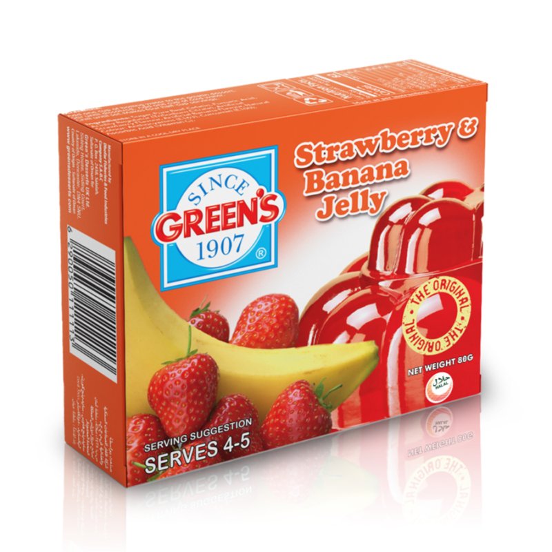 GREENS JELLY STRAWBERRY & BANANA PACK JELLY (STRAWBERRY & BANANA ) 80G - Image 1