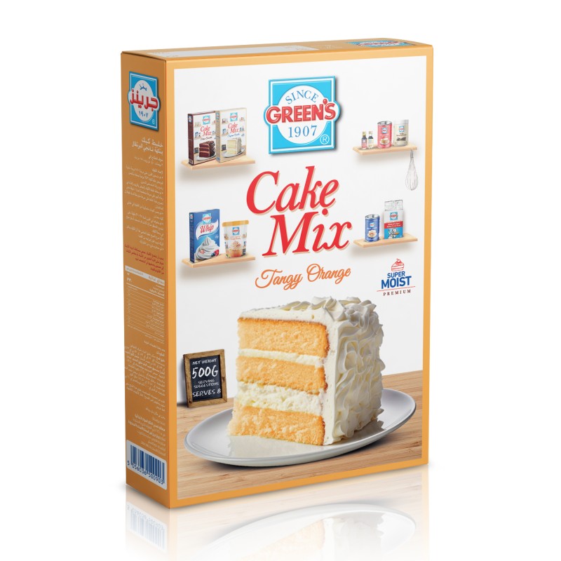 Greens Cake Mix Orange CAKE MIX ORANGE 500G - Image 1