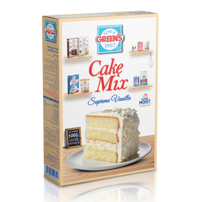 Greens Cake Mix Vanilla CAKE MIX VANILLA 500G - Image 1